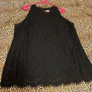 Black lace dressy top